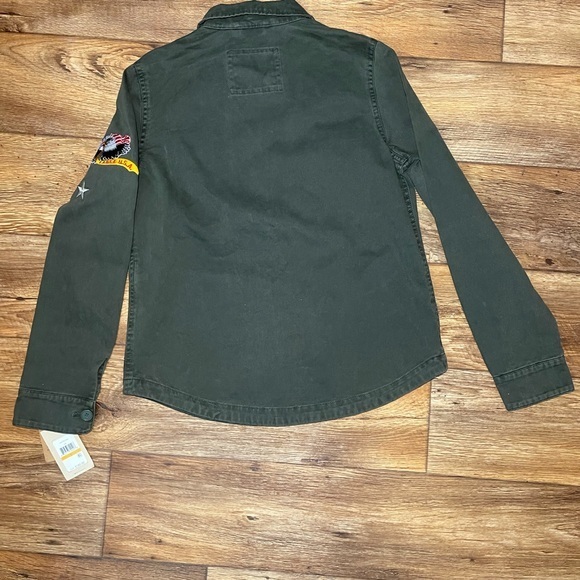 Levi’s Women's Army Olive Green‎ 4 Pocket Patched Shirt Jacket Small (LW7RC644) - Picture 7 of 8
